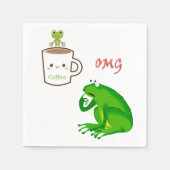 Papier Napkins, Kaffee OMG Frosch Serviette (Vorderseite)