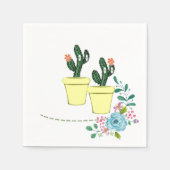 Papier Napkins, Kaktus Napkins, floral Serviette (Vorderseite)
