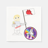 Papier Napkins, Katze Astronaut Serviette (Vorderseite)
