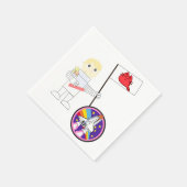 Papier Napkins, Katze Astronaut Serviette (Ecke)