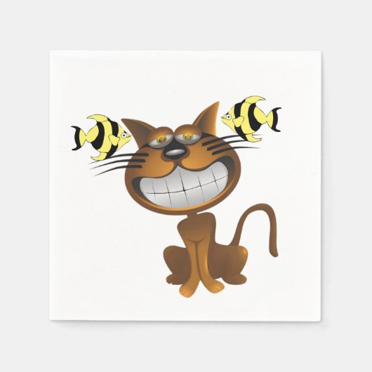 Papier Napkins, Katzenfisch Serviette (Vorderseite)
