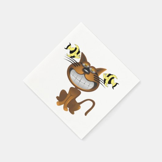 Papier Napkins, Katzenfisch Serviette (Ecke)