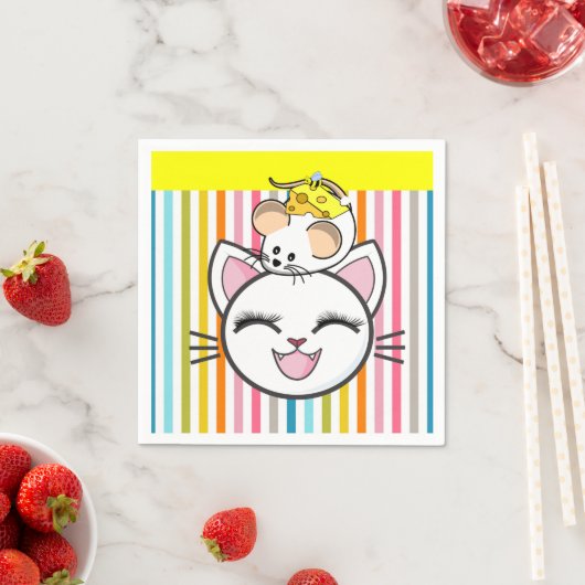 Papier Napkins, Katzenmousse Serviette (Beispiel)