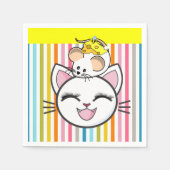 Papier Napkins, Katzenmousse Serviette (Vorderseite)