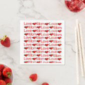 Papier Napkins, Liebe Rotes Herz Mama Serviette (Beispiel)