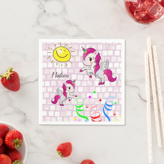 Papier Napkins, Lila Pony Serviette (Beispiel)