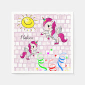 Papier Napkins, Lila Pony Serviette (Vorderseite)