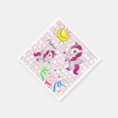 Papier Napkins, Lila Pony Serviette (Ecke)