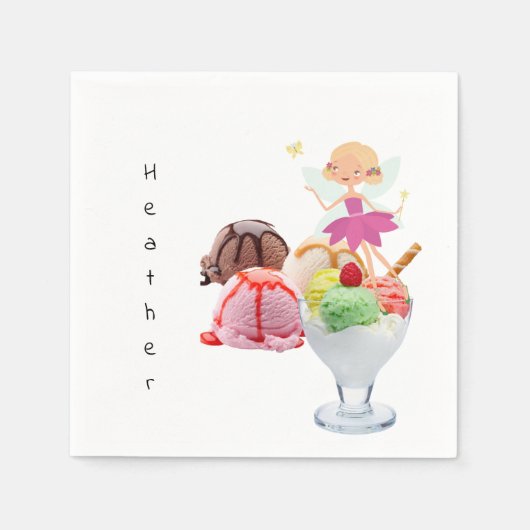 Papier Napkins, Milcheis Serviette (Vorderseite)