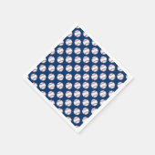 Papier Napkins mit Baseballs auf blauem Hintergrun Serviette (Ecke)