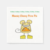 Papier Napkins, Mousey Cheesy Pizza Pie Serviette (Vorderseite)