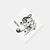 Papier Napkins, Musiknoten Serviette (Ecke)
