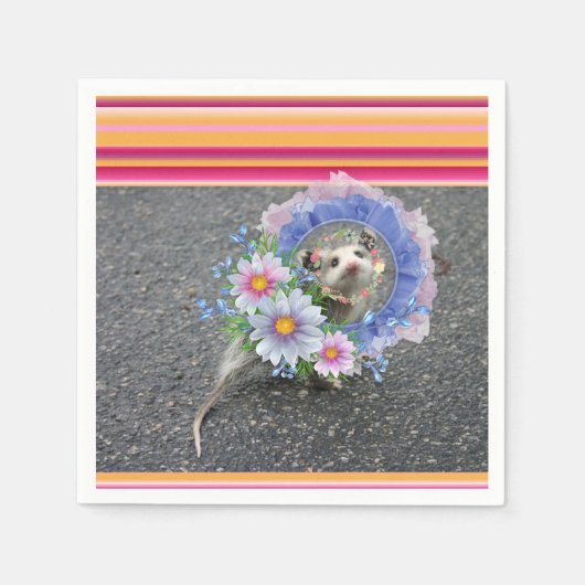 Papier Napkins, Opossum, Blütenblätter Serviette (Vorderseite)