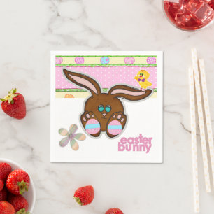Papier Napkins, Osterhasen-Eier Serviette