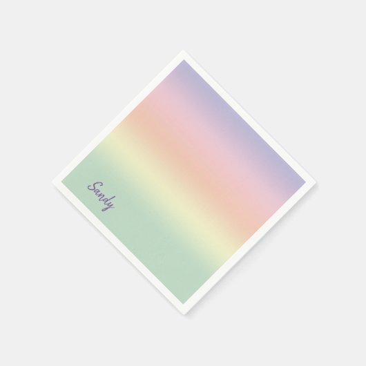 Papier Napkins, Pastel Serviette (Ecke)