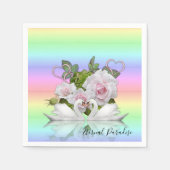 Papier Napkins, Pastellschwäne Serviette (Vorderseite)