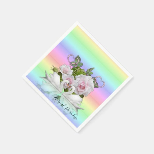 Papier Napkins, Pastellschwäne Serviette (Ecke)