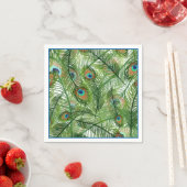 Papier Napkins-Peacock-Feathers Serviette (Beispiel)