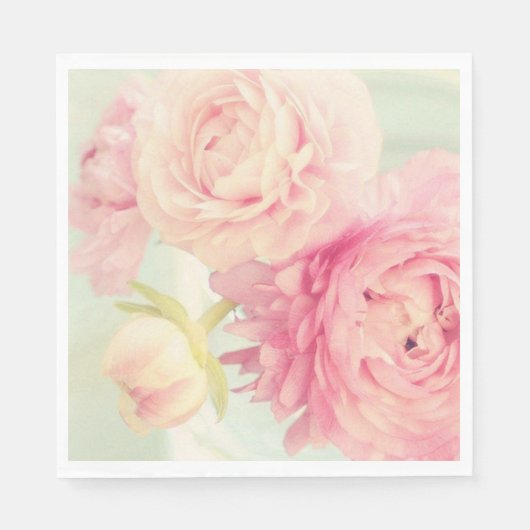 Papier Napkins-Peonies Serviette (Vorderseite)