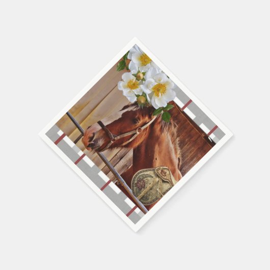 Papier Napkins, Pferdeblume Serviette (Ecke)