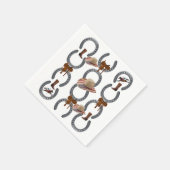 Papier Napkins, Pferdeschuhsattel Serviette (Ecke)