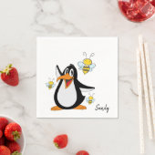 Papier Napkins, Pinguin-Hummel Serviette (Beispiel)