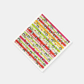 Papier Napkins, Pinguin-Rote Herzen StreifenSchmet Serviette (Ecke)