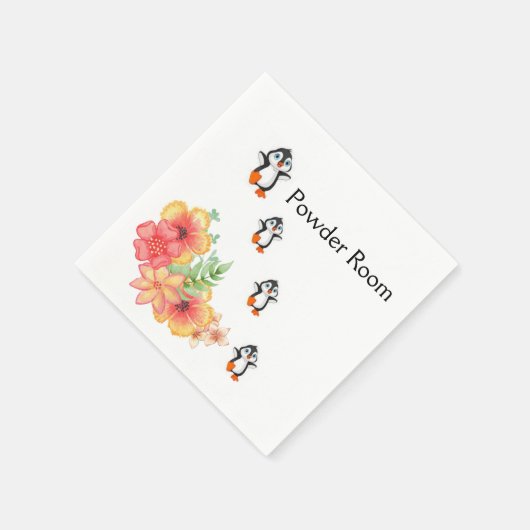 Papier Napkins, Pinguin Serviette (Ecke)
