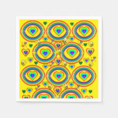 Papier Napkins, Rainbow Sun Clouds Hummel Serviette (Vorderseite)