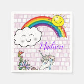 Papier Napkins, Rainbow Unicorn Serviette (Vorderseite)