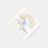 Papier Napkins, Regenbogen, Einhorn Serviette (Ecke)
