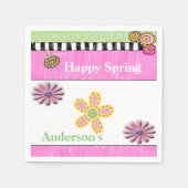 Papier Napkins, Rosa Grüne Neapel Serviette (Vorderseite)