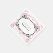 Papier Napkins-rosa Krönung Serviette (Ecke)