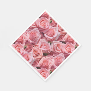 Papier Napkins-rosa Rosen Serviette