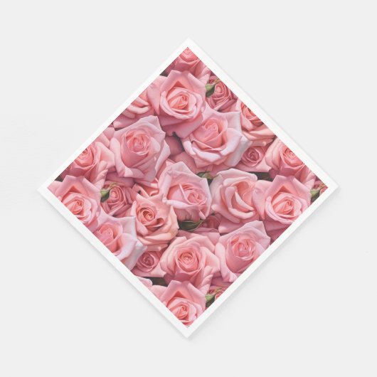 Papier Napkins-rosa Rosen Serviette (Ecke)