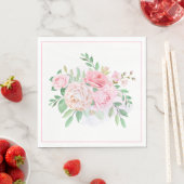 Papier Napkins-rosa Rosen Serviette (Beispiel)