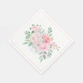 Papier Napkins-rosa Rosen Serviette (Ecke)
