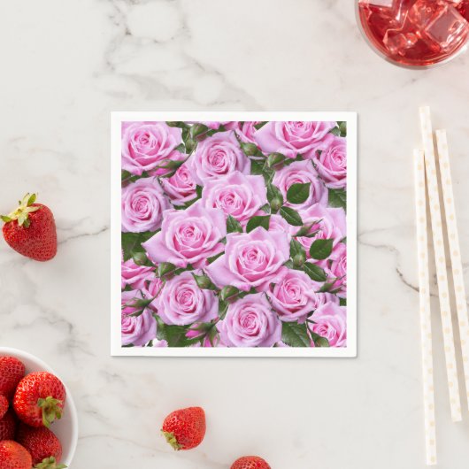 Papier Napkins, rosa Rosen Serviette (Beispiel)