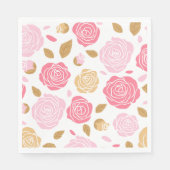 Papier Napkins-rosa Rosen Serviette (Vorderseite)