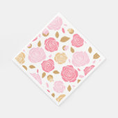Papier Napkins-rosa Rosen Serviette (Ecke)