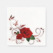 Papier Napkins, Rote Rose Serviette (Vorderseite)