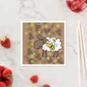 Papier Napkins, Schafbrown Hearts Serviette (Beispiel)