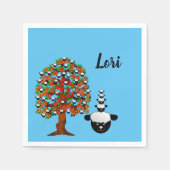 Papier Napkins, Schafspilz Serviette (Vorderseite)