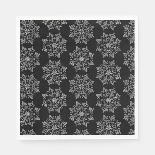 Papier Napkins - Schneeflocken Serviette (Vorderseite)