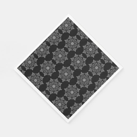 Papier Napkins - Schneeflocken Serviette (Ecke)