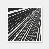 Papier Napkins, Schwarz und Weiß Streifen Serviette (Vorderseite)