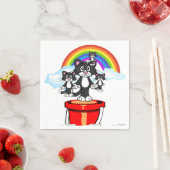 Papier Napkins, Schwarzer Katzenbogen Serviette (Beispiel)