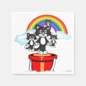 Papier Napkins, Schwarzer Katzenbogen Serviette (Vorderseite)