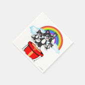 Papier Napkins, Schwarzer Katzenbogen Serviette (Ecke)