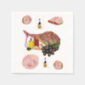 Papier Napkins, schwarzes Oliventresteröl Serviette (Vorderseite)